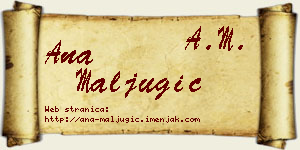 Ana Maljugić vizit kartica
